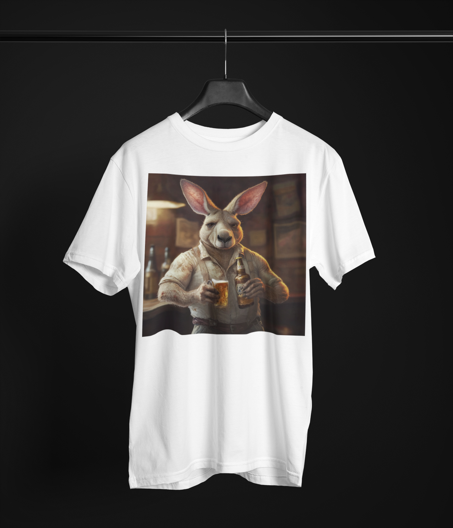 Kangaroo Double Fistin’ Men's T-Shirt 🍻🦘